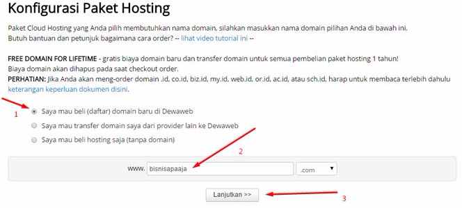Beli hosting gratis domain
